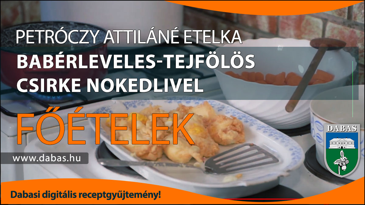 Petróczy Attiláné Etelka - Babérleveles-tejfölös csirke nokedlivel