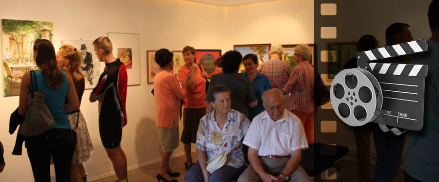 5. képző- és iparművészeti kiállítás megnyitója