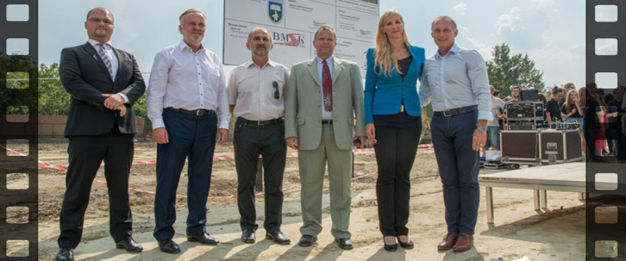 Táncsics Mihály Gimnázium új tornatermének alapkőletétele 