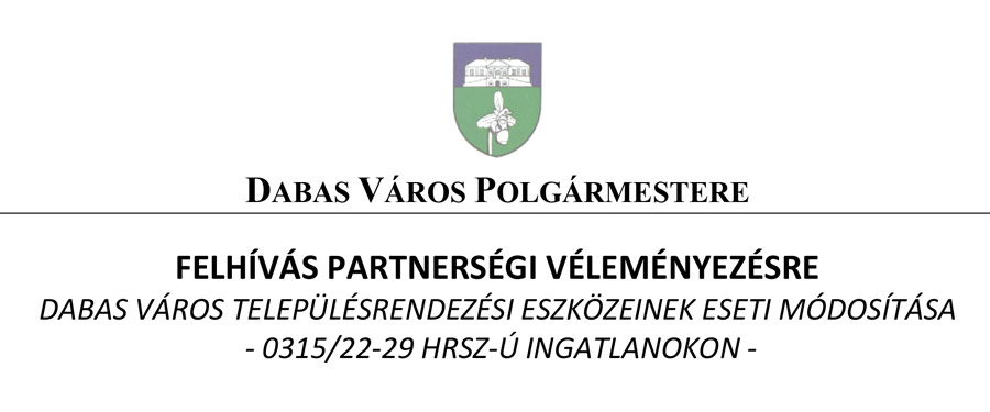 FELHÍVÁS PARTNERSÉGI VÉLEMÉNYEZÉSRE