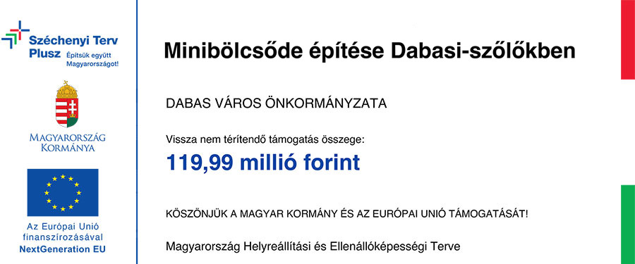 Minibölcsőde építése Dabasi-szőlőkben