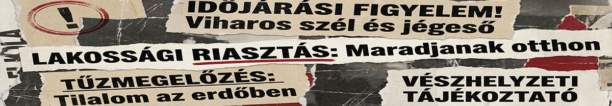 Fontos információk oldal header képe, ami illusztráció a tartalomhoz és újságcikkek címszövegeit tartalmazza.